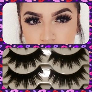 Lashes with lash glue
